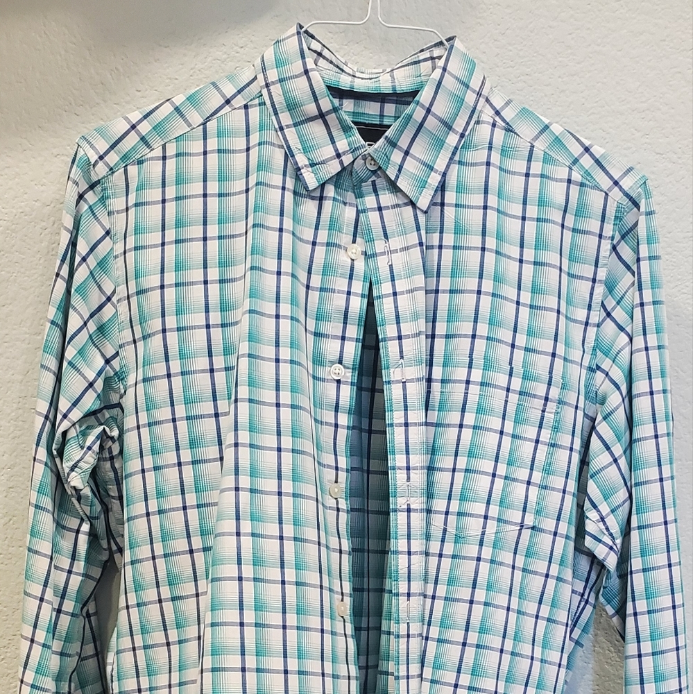 Blue checks dress shirt